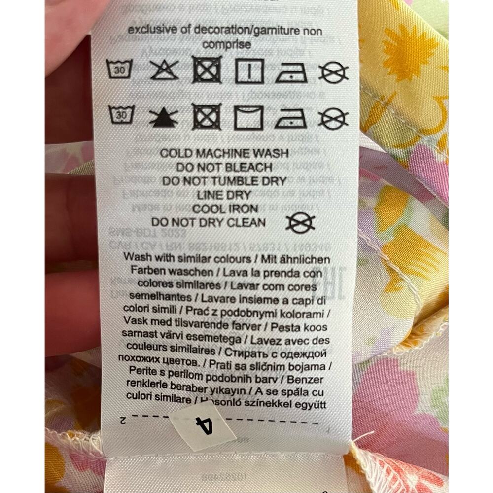 Vero Moda Pink Floral Wrap Mini Dress M NWT Pastel Ruffle Frill Summer Coquette - Picture 12 of 14